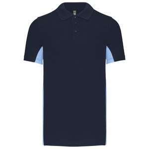 Kariban K232 - FLAG - SHORT SLEEVE BI-COLOUR POLO SHIRT Navy/Sky