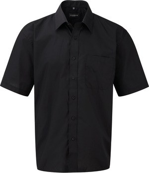 Russell Collection RU935M - Mens Short Sleeve Polycotton Easy Care Poplin Shirt