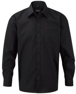 Russell Europe 934M - Longsleeve Poplin Shirt Black