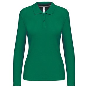 Kariban K244 - LADIES' LONG SLEEVE PIQUE POLO SHIRT Kelly Green