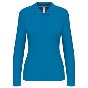 Kariban K244 - LADIES' LONG SLEEVE PIQUE POLO SHIRT Tropical Blue