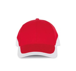K-up KP045 - RACING - BI-COLOUR 6 PANEL CAP Red / White