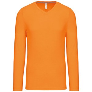 Kariban K358 - MEN'S LONG SLEEVE V-NECK T-SHIRT Orange
