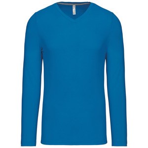 Kariban K358 - MEN'S LONG SLEEVE V-NECK T-SHIRT Tropical Blue