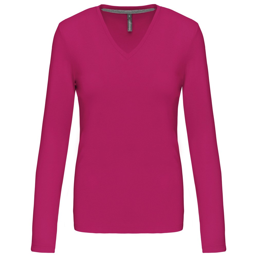 Kariban K382 - LADIES' LONG SLEEVE V-NECK T-SHIRT