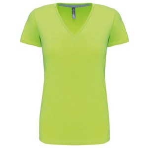 Kariban K381 - LADIES' SHORT SLEEVE V-NECK T-SHIRT Lime