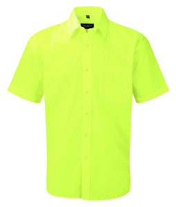 Russell Collection RU935M - Mens Short Sleeve Polycotton Easy Care Poplin Shirt