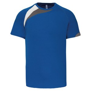 ProAct PA436 - SHORT SLEEVE SPORTS T-SHIRT Sporty Royal Blue / White / Storm Grey