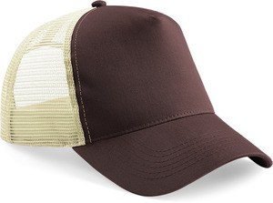 Beechfield B640 - Half Mesh Trucker Chocolate/ Caramel