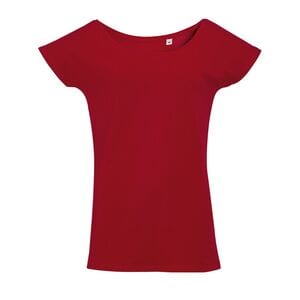 SOL'S 11398 - MARYLIN Women's Short Sleeve Long Kimono T Shirt Tango Red