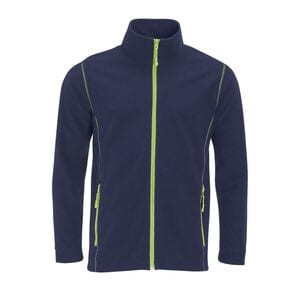 SOL'S 00586 - NOVA MEN Micro Fleece Zipped Jacket Marine / Vert pomme