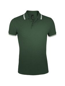 SOL'S 00577 - PASADENA MEN Polo Shirt Vert forêt / Blanc