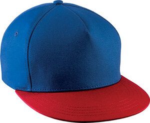 K-up KP139 - SNAPBACK CAP - 5 PANELS Royal Blue / Red