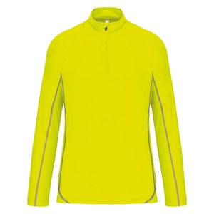 Proact PA335 - Men’s 1/4 zip running sweatshirt Fluorescent Yellow