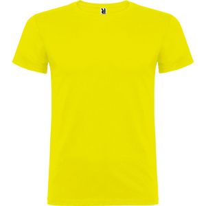 Roly CA6554 - BEAGLE Short-sleeve t-shirt with double layer crew neck in elastane Yellow