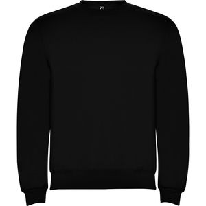 Roly SU1070 - CLASICA Classic sweatshirt with 1x1 elastane rib in collar Black
