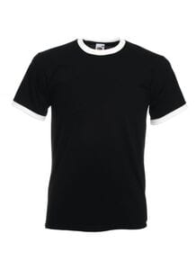 Fruit of the Loom SC245 - Ringer Mens T-Shirt 100% Cotton