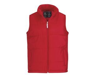 B&C BC363 - Men's sleeveless down jacket Red