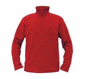 Starworld SW77N - Men's Zipped Collar Fleece Bright Red