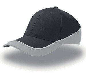 Atlantis AT088 - Contrasting 6-panel cap Black/Grey