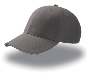 Atlantis AT094 - 6-panel cap with sandwich visor Grey/White