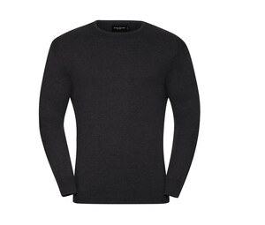 Russell JZ717 - Men's Crew Neck Knitted Pullover Charcoal Marl