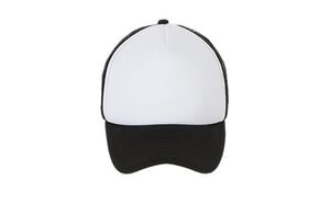 SOL'S 01668 - Bubble Five Panel Mesh Cap White / Black