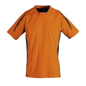 SOL'S 01638 - MARACANA 2 SSL Adults' Finely Worked Short Sleeve Shirt Orange / Black
