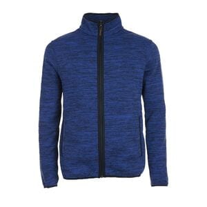 SOL'S 01652 - TURBO Knitted Fleece Jacket Bugatti blue / Navy pro