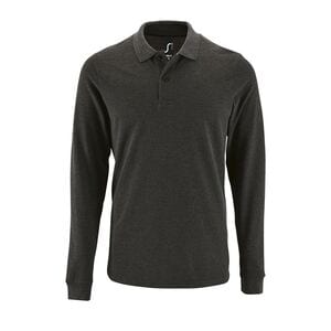 SOL'S 02087 - Perfect Lsl Men Long Sleeve Piqué Polo Shirt Charcoal Melange
