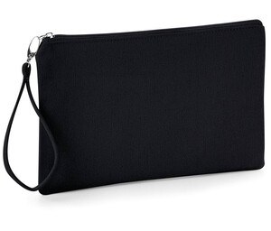 Westford mill WM520 - Canvas Wristlet Pouch Black/Black