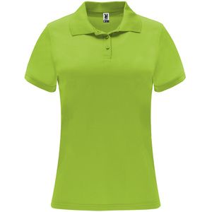 Roly PO0410 - MONZHA WOMAN Short-sleeve technical polo shirt for women Lime