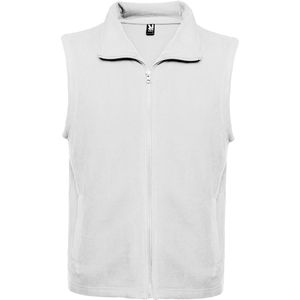 Roly RA1099 - BELLAGIO Fleece vest with polo neck and matching zipper White