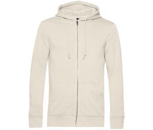 B&C BCU35B - Organic Zipped Hoodie Off White