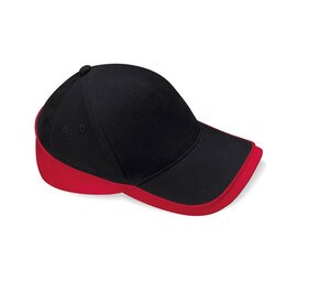 Beechfield BF171 - 5 Panel Teamwear Cap Black / Classic Red