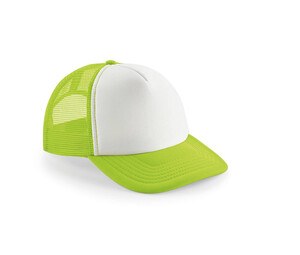 Beechfield BF64B - Kids Snapback Trucker Cap Lime Green / White