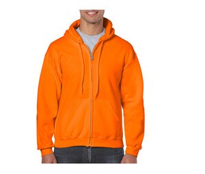 Gildan GN960 - Men's Big Zip Hoodie Safety Orange