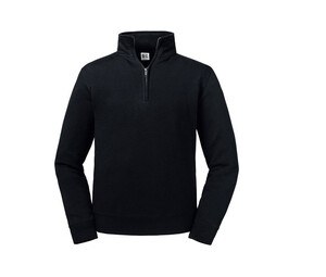 RUSSELL RU270M - Sweat col zippé Authentic Black