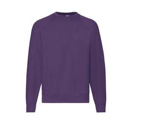 Fruit of the Loom SC260 - Men's Raglan Sleeve Jumper Purple