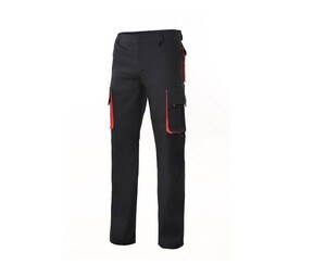 VELILLA V3004 - TWO-TONE MULTI-POCKET PANTS Black / Red