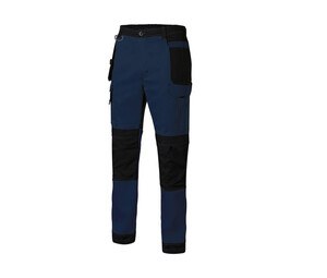 VELILLA V3019S - TWO-TONE CANVAS STRETCH PANTS Navy / Black