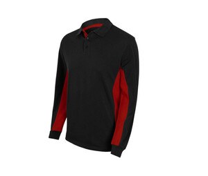 VELILLA V5514 - Two-Tone Polo Shirt Long Sleeves Black / Red