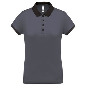 Proact PA490 - Ladies’ performance piqué polo shirt Sporty Grey / Black