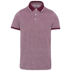 Kariban K266 - Men's two-tone marl polo shirt Marl Wine