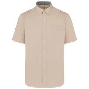 Kariban K587 - Men's Ariana III short-sleeved cotton shirt Angora (Natural)