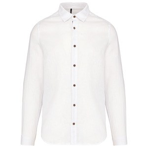 Kariban K588 - Mens long-sleeved linen and cotton shirt