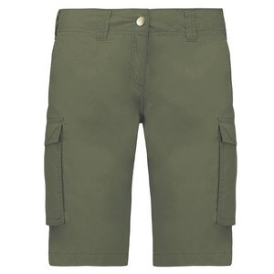 Kariban K756 - Women's lightweight multi-pocket Bermuda shorts Light Khaki