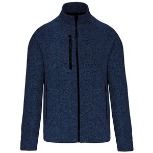 Kariban K9106 - Men's mottled zipped jacket Navy Melange