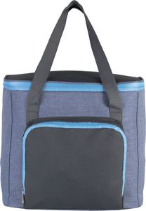 Kimood KI0347 - Cooler bag with zipped pocket Light Blue Heather / Dark Grey