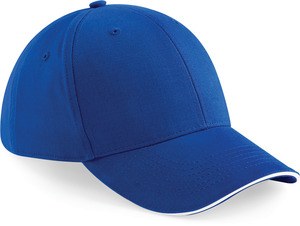 Beechfield B20 - Athleisure men's cap - 6 panels Bright Royal / White